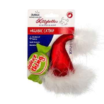 Picture of XMAS HOLIDAY FELINE Kittybelles Santa Hat & Sweet Thing Candy Catnip Toy - 2/pk 