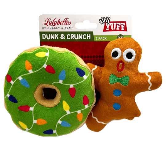 Picture of XMAS HOLIDAY CANINE HUXLEY & KENT Tiny Tuffs Dunk & Crunch - 2/pk 