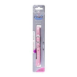 Picture of COLLAR FELINE ROGZ SAFETY PIN BUCKLE SPARKLECAT Adjustable Pink - 1/4in x 10-12in