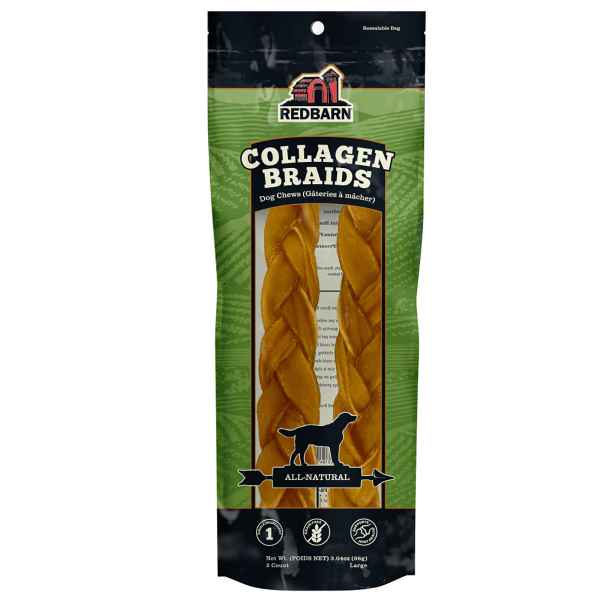 Picture of TREAT CANINE REDBARN COLLAGEN BRAID Large - 2/pk