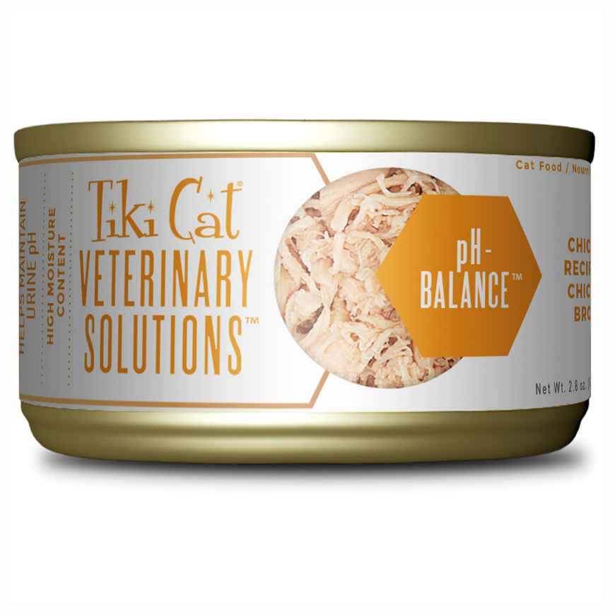 Picture of FELINE TIKI CAT VET-SOLUTIONS pH-BALANCE Shredded Chicken - 18 x 2.8oz cans