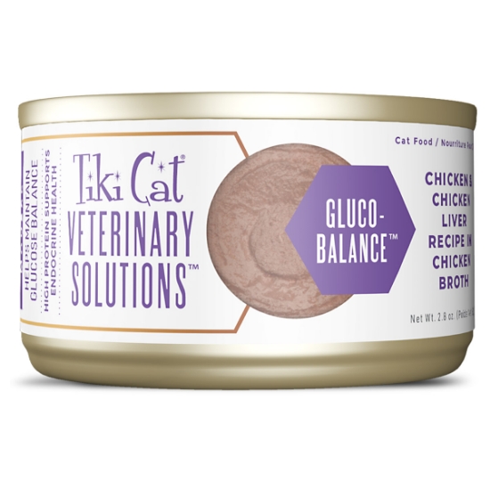 Picture of FELINE TIKI CAT VET-SOLUTIONS GLUCO-BALANCE Chicken&Chicken Liver Mousse - 18 x 2.8oz cans