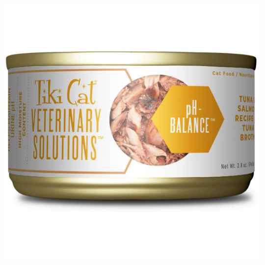 Picture of FELINE TIKI CAT VET-SOLUTIONS pH-BALANCE Flaked Tuna & Salmon - 18 x 2.8oz cans