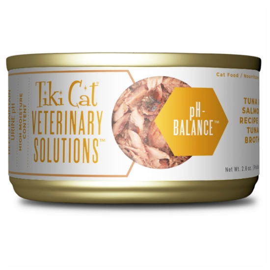 Picture of FELINE TIKI CAT VET-SOLUTIONS pH-BALANCE Flaked Tuna & Salmon - 18 x 2.8oz cans