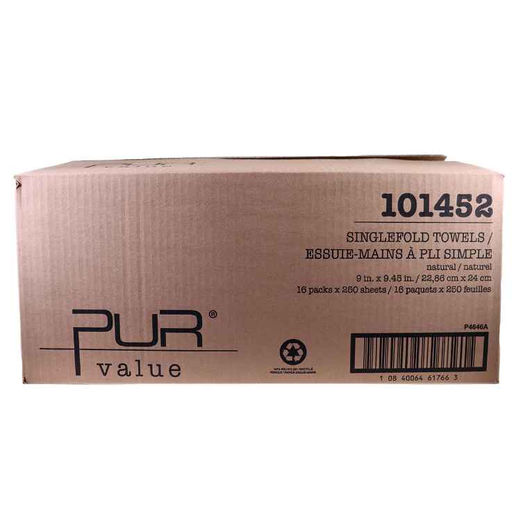 Picture of TOWEL UNIVERSAL SINGLEFOLD KRAFT PUR VALUE 16 x 250 - ea