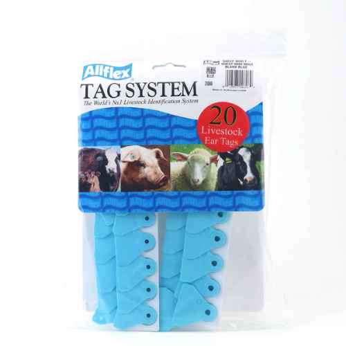 Picture of ALLFLEX TAG SHEEP MINI BLANK Blue - 20/bag