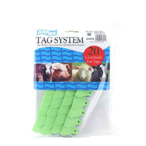 Picture of ALLFLEX TAG SHEEP MINI BLANK Green - 20/bag