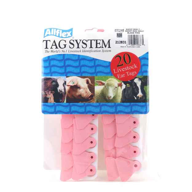 Picture of ALLFLEX TAG SHEEP MINI BLANK Pink - 20/bag