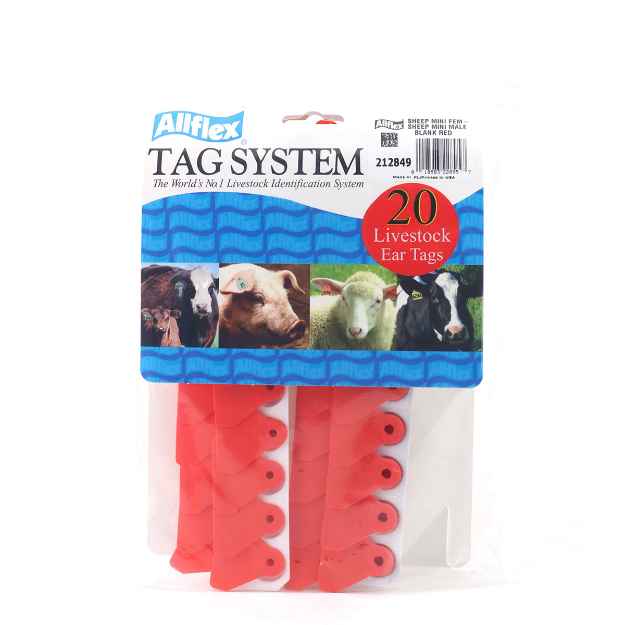 Picture of ALLFLEX TAG SHEEP MINI BLANK Red - 20/bag