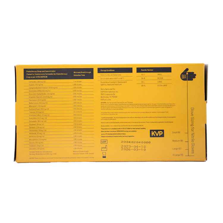 Picture of GLOVES EXAM NITRILE PF KVP BETTERGLOVES XLARGE - 100/box(so)