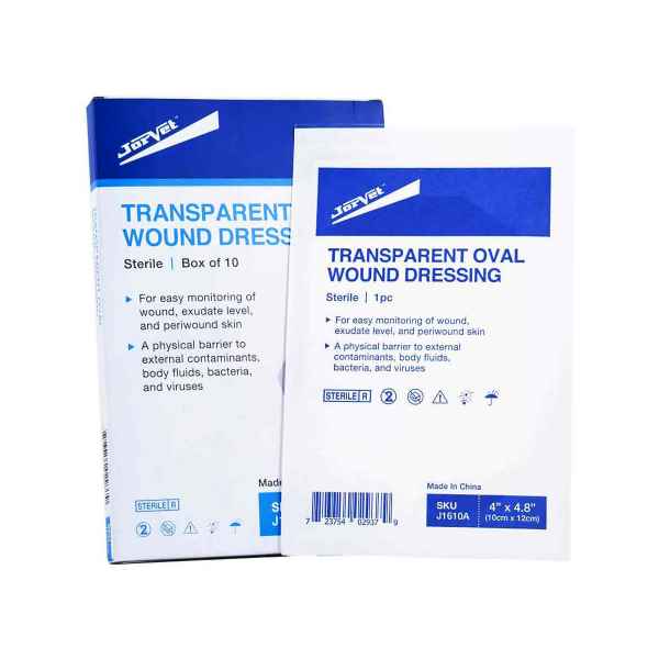 Picture of WOUND DRESSING OVAL Transparent(J1610A) 4in x 4.8in - 10/pk