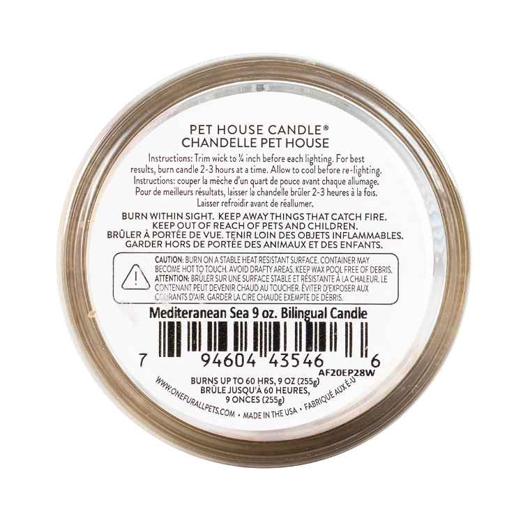 Picture of CANDLE PET HOUSE  One Fur All Mediterranean Sea  - 8.5oz