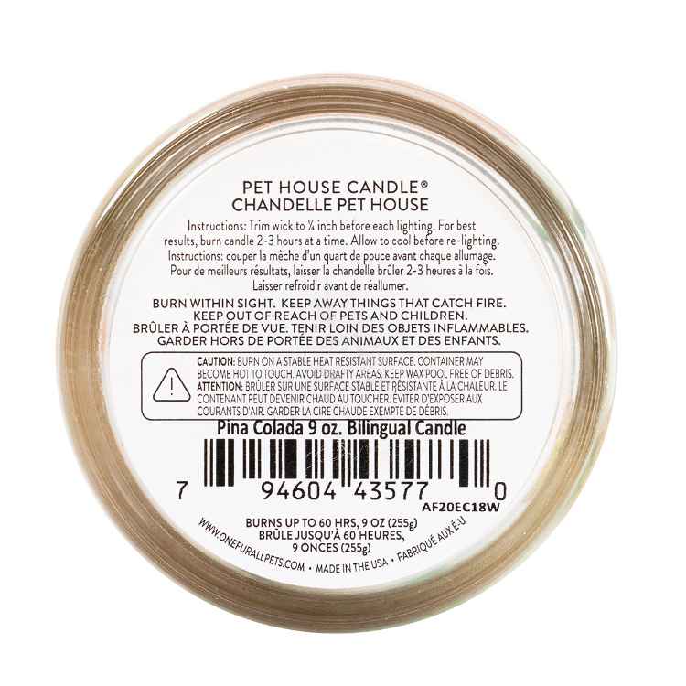 Picture of CANDLE PET HOUSE  One Fur All Pina Colada - 8.5oz