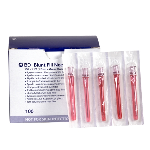 Picture of FILTER NEEDLE 5 MICRONS w/ BLUNT TIP 18G X 1.5in - 100s