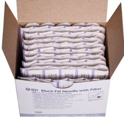 Picture of FILTER NEEDLE 5 MICRONS w/ BLUNT TIP 18G X 1.5in - 100s
