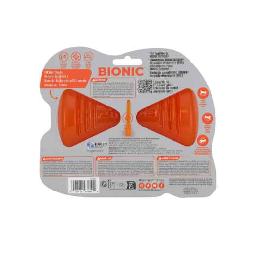 Picture of TOY DOG BIONIC Bone Orange - Large - 15cm/6in