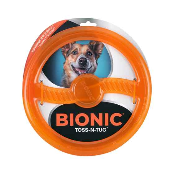 Picture of TOY DOG BIONIC Toss-N-Tug Ring Orange - 22.7cm/9in