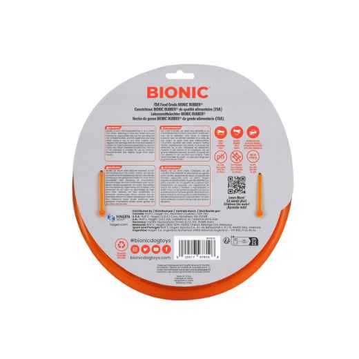 Picture of TOY DOG BIONIC Toss-N-Tug Ring Orange - 22.7cm/9in