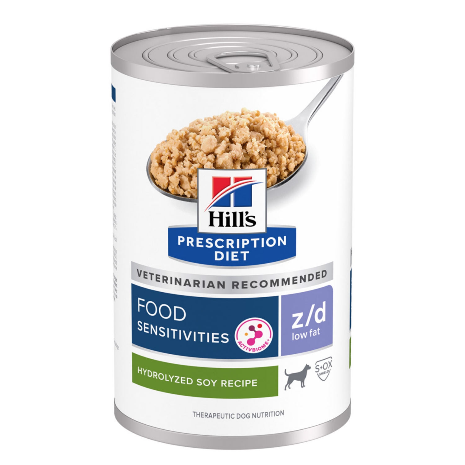 Picture of Hills Prescription Diet Z/D Food Sensitivities Low Fat Hydrolyzed Soy Recipe Wet Dog Food- 12x13oz Cans