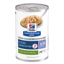 Picture of Hills Prescription Diet Z/D Food Sensitivities Low Fat Hydrolyzed Soy Recipe Wet Dog Food- 12x13oz Cans