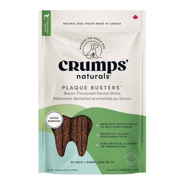Picture of CRUMPS NATURALS DOG PLAQUE BUSTERS Bacon 7in - 30/pk