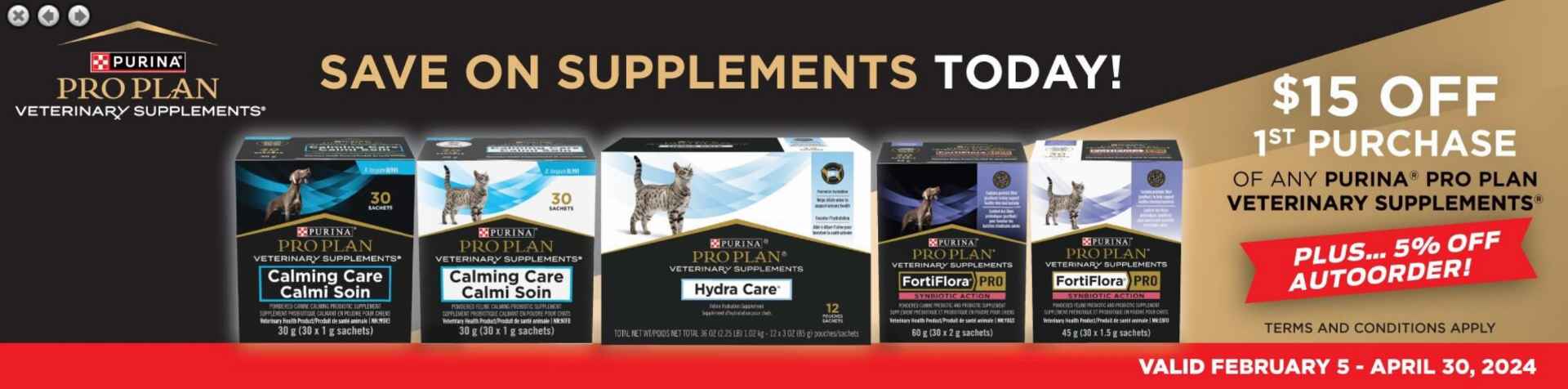 Picture for category $15 OFF Purina Pro Plan Supplements