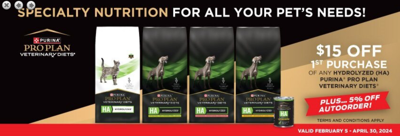 Picture for category $15 OFF Purina Hydrolyzed Food
