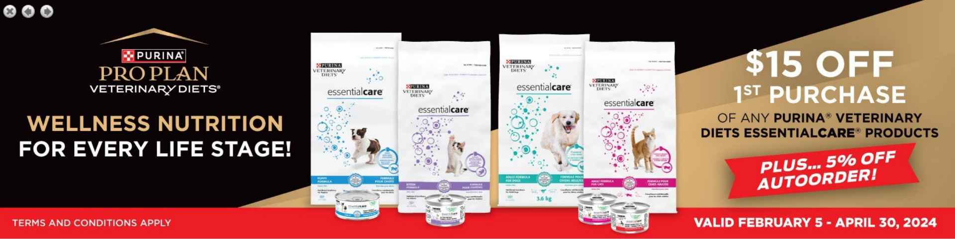 Picture for category $15 OFF Purina Essential Care Food