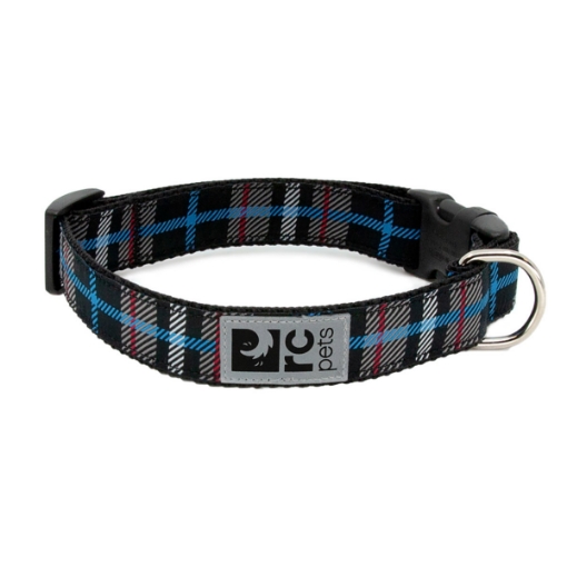 Picture of COLLAR CANINE RC CLIP Adjustable Black Twill Plaid - 5/8in x 7-9in