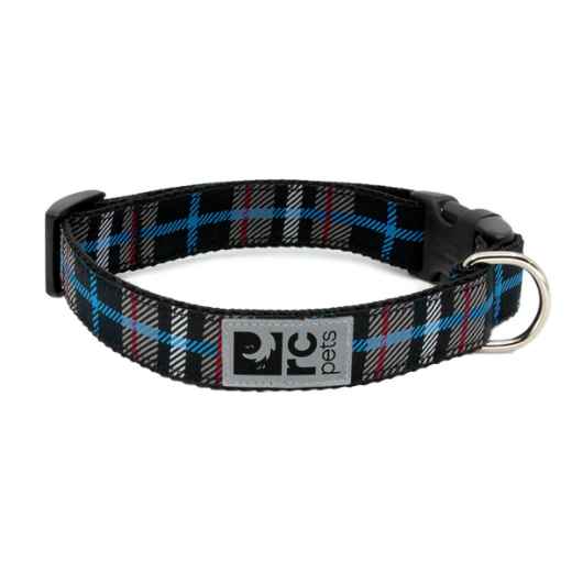 Picture of COLLAR CANINE RC CLIP Adjustable Black Twill Plaid - 5/8in x 7-9in