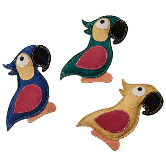 Picture of TOY DOG DURA-FUSED LEATHER PARROT Assorted Colors - 8in