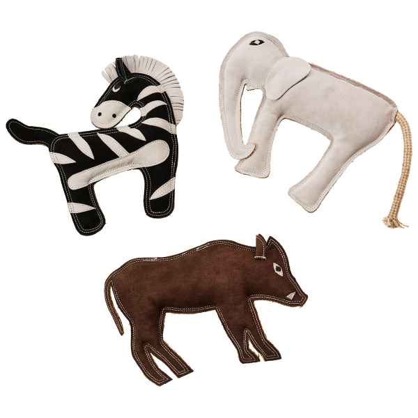 Picture of TOY DOG DURA-FUSED LEATHER JUNGLE Assorted Characters - 11in
