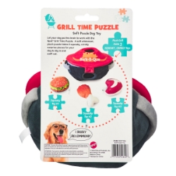Picture of TOY DOG GRILL TIME PLUSH PUZZLE TOY - 8in