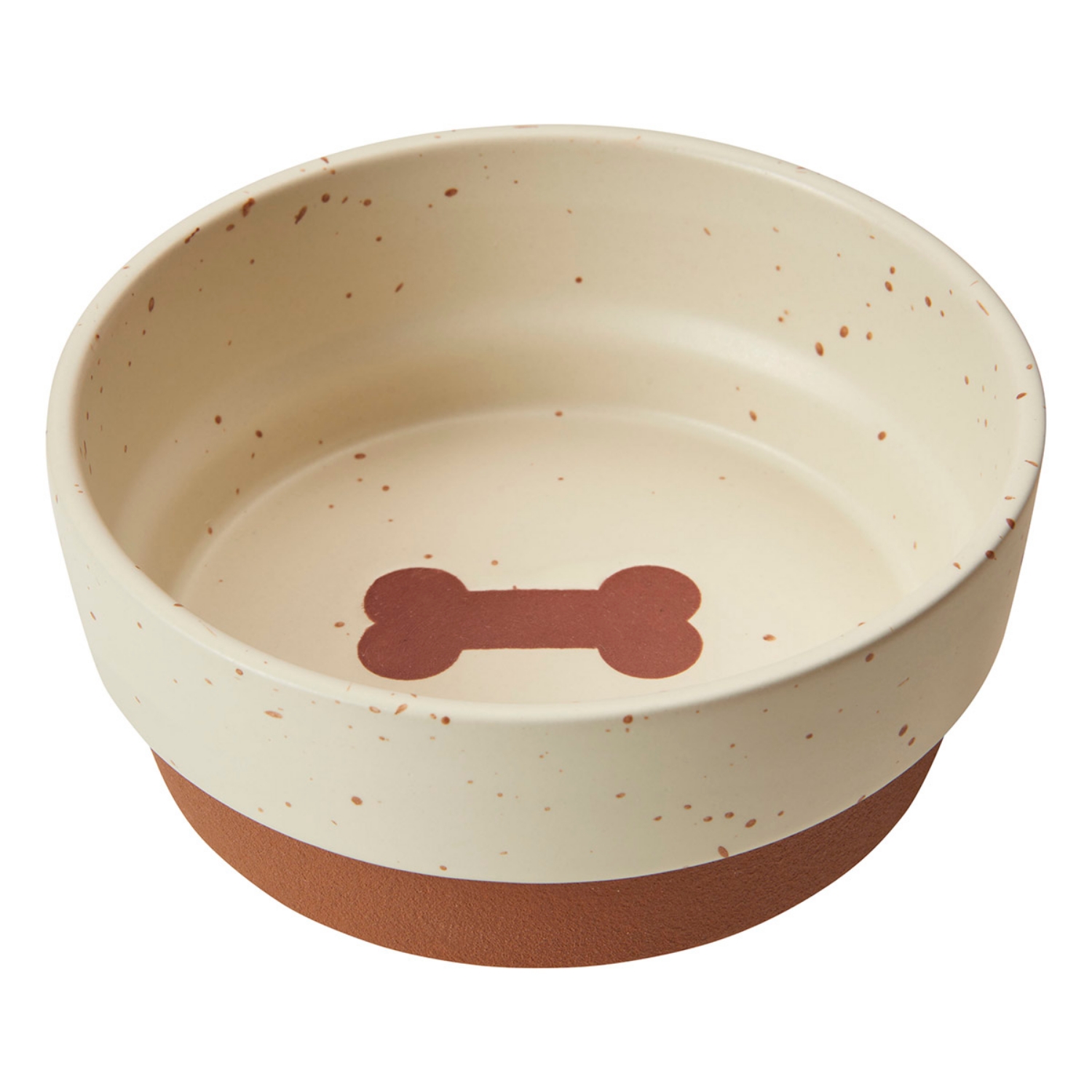 Picture of Bowl Stoneware Dog Sedona Dish Chestnut Brown - 5in