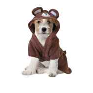 Picture of ROBE CANINE TEDDY BEAR HOODED Brown - X Small