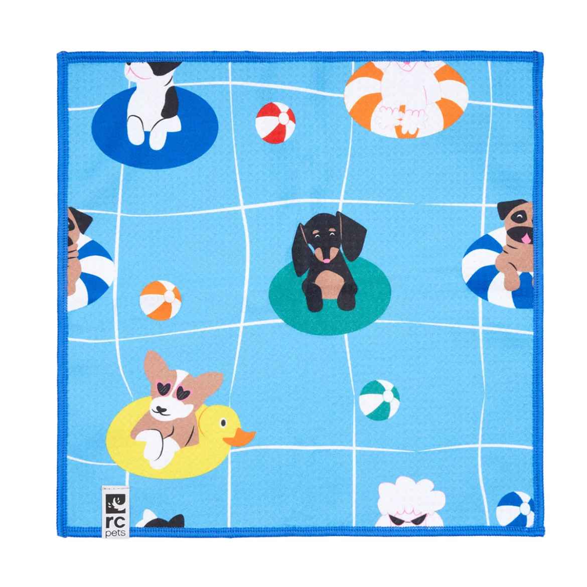 Picture of QUICK DRY PAW TOWEL Pool Party - 12in x 12in