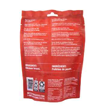 Show details for TREAT PUREBITES CANINE AIR DRIED CHICKEN BREAST JERKY -  5.5oz / 156g Picture of TREAT PUREBITES CANINE AIR DRIED CHICKEN BREAST JERKY -  5.5oz / 156g