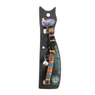 Picture of COLLAR FELINE SIMON'S NYLON SNAG FREE BREAKAWAY Adjustable - Plaid Bronze