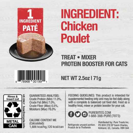 Picture of PUREBITES FELINE PATE Chicken - 16 x 2.5oz/71g