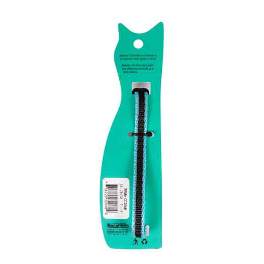 Picture of COLLAR FELINE SIMON'S NYLON SNAG FREE BREAKAWAY Adjustable - Reflective Blue