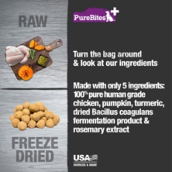 Picture of PUREBITES PLUS CANINE Freeze Dried Gut & Digestion - 3.0oz/85g