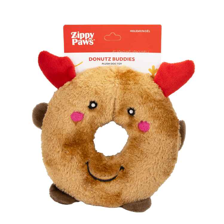 Picture of XMAS HOLIDAY CANINE ZIPPYPAWS Holiday Donutz Buddies - Reindeer