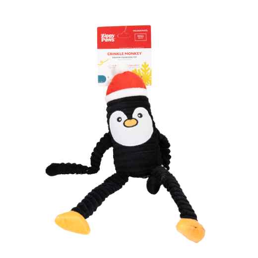 Picture of XMAS HOLIDAY CANINE ZIPPYPAWS Holiday Crinkle Penguin - Small 