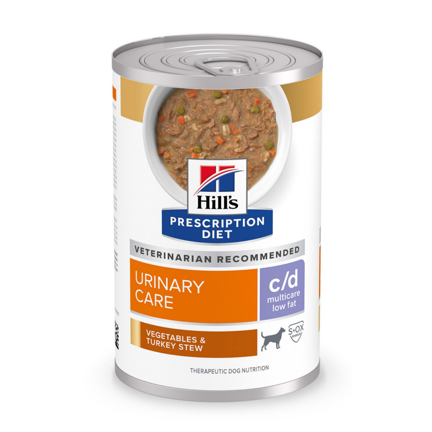 Picture of Hills Prescription Diet C/D Urinary Multicare Low Fat Wet Dog Food Veg & Turkey - 12x12.5oz