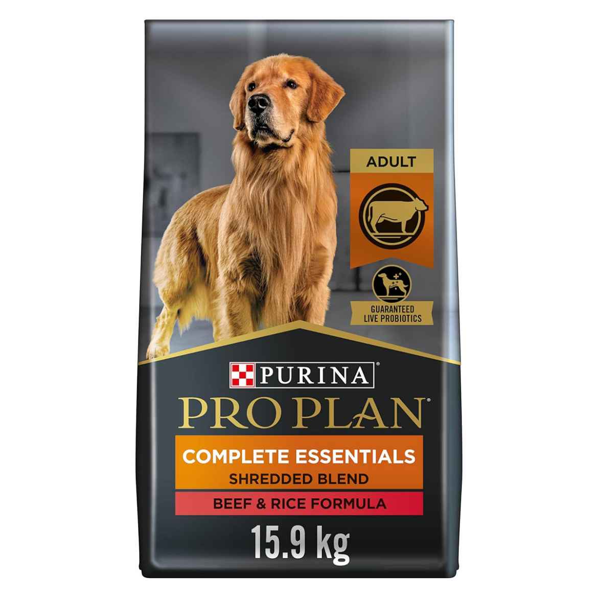 Picture of CANINE PRO PLAN ADULT SHREDDED BLEND BEEF & RICE - 15.9kg