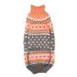 Picture of SWEATER CANINE Chilly Dog Peach Fairisle - Large