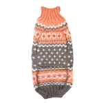 Picture of SWEATER CANINE Chilly Dog Peach Fairisle - Large