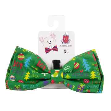 Show details for XMAS CANINE BOW TIE Merry & Bright- X Large  Picture of XMAS CANINE BOW TIE Merry & Bright- X Large