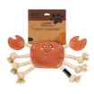 Picture of TOY DOG ZIPPYPAWS ecoZippy Suede and Rope Buddies - Crab