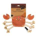 Picture of TOY DOG ZIPPYPAWS ecoZippy Suede and Rope Buddies - Crab